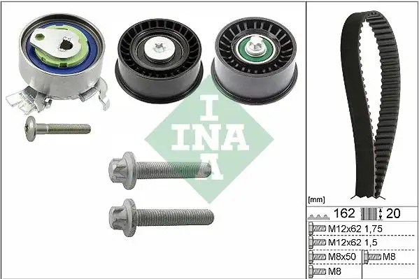 INA Opel Astra G, Zafira A ve Corsa C 1.6 Z16XE Triger Seti 162 Diş