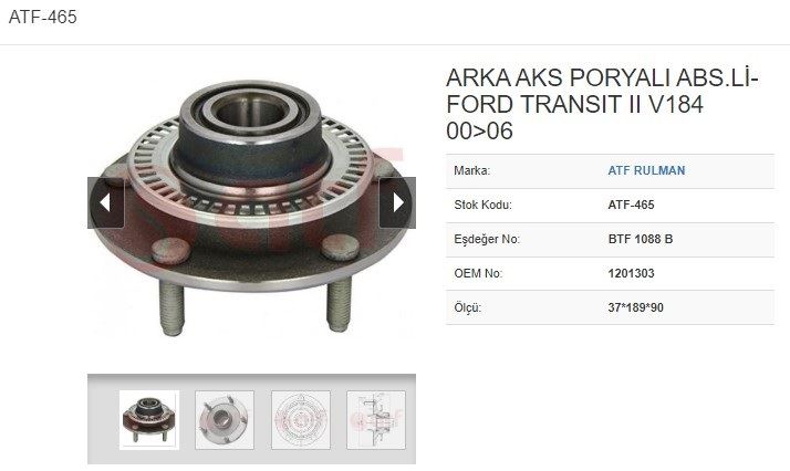 ATF Porya Arka (5D) (ABSLI) (37*189*90) (Ford Transit II V184 20 T DCI 24 T DCI 00-06)
