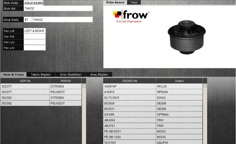 FROW Peugeot 206 ve Citroen C4 Ön Salıncak Burcu