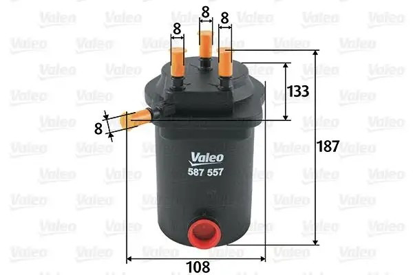 VALEO Renault Megane & Scenic 1.5 dCi Boru Filtresi 187 mm