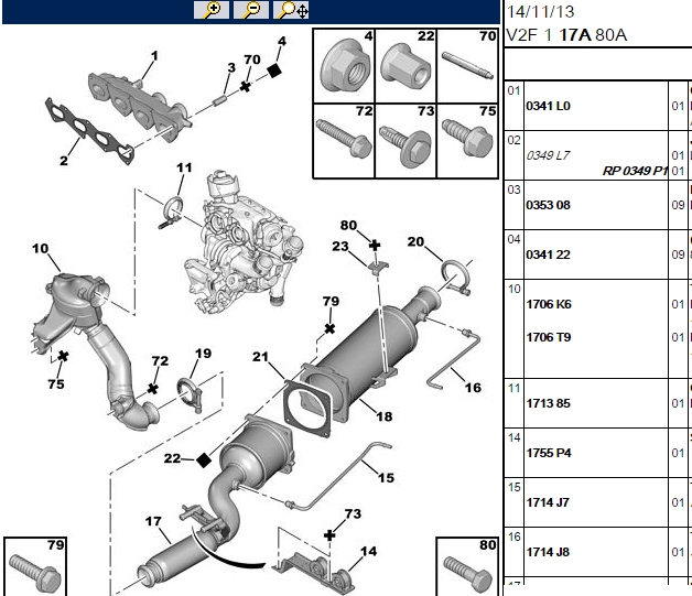 Egzoz Manifold Contası Çelik Kaplı NBR (Ford Fiesta, Fusion, B-Max, Citroën Nemo, Berlingo, Peugeot P206/P307)