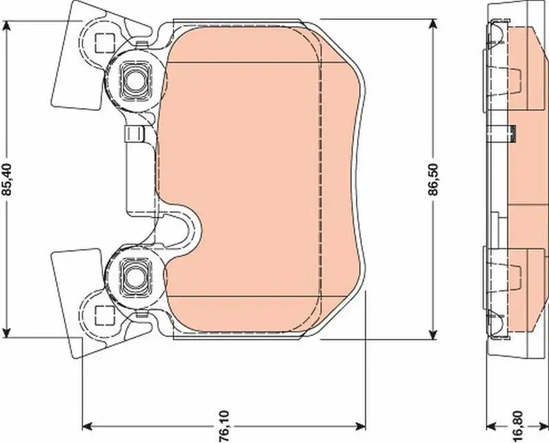 TRW Bmw 320d E90 Arka Fren Balatası 86,5 mm