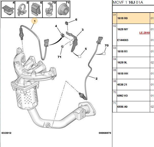 DELPHI Citroen C3 ve Peugeot 206 1.4 Ön Oksijen Sensörü 410 mm