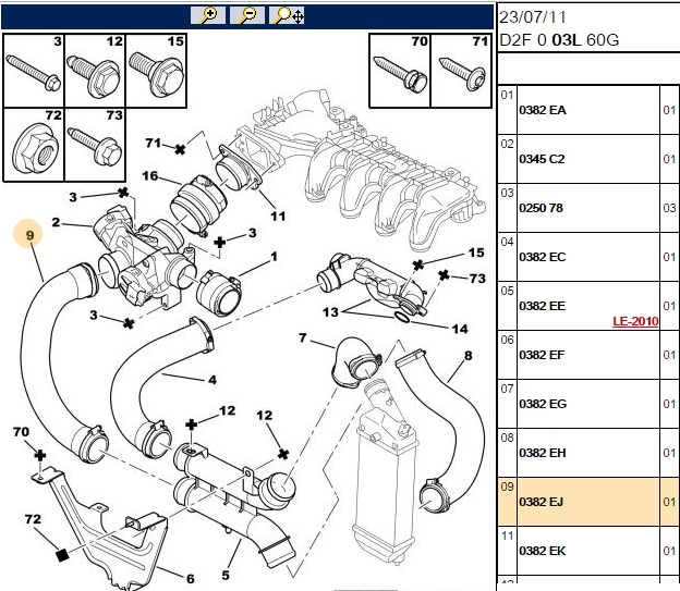 Turbo Hortumu (C5 II 16 HDI 16V)
