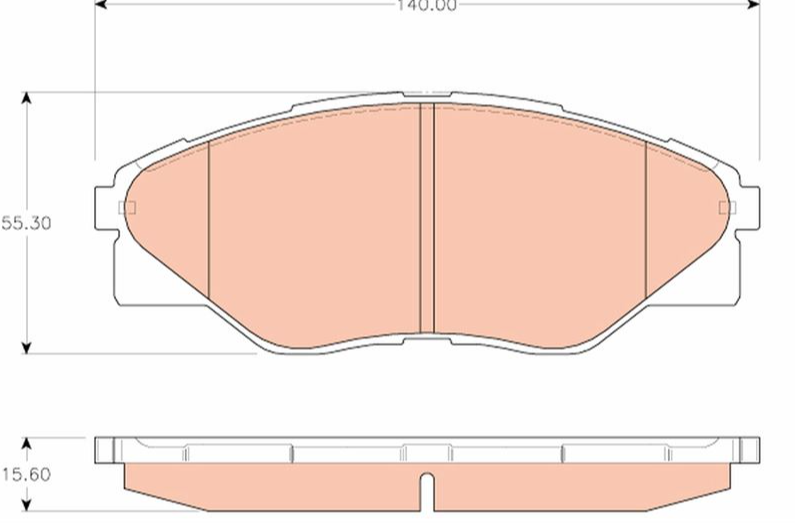 TRW Fren Balatası Ön (140 mm) (Toyota Hilux III 07-)