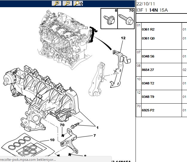 Emme Manifold Contası Takım 4 Adet Ford Fiesta Fusion 1.4 TDCI 8V Peugeot P107 P206 P207 P307 BIPPER Citroen Nemo 1.4 HDI F6JA F6JB F6JC F6JD 8HS 8HT 8HX DV4TD
