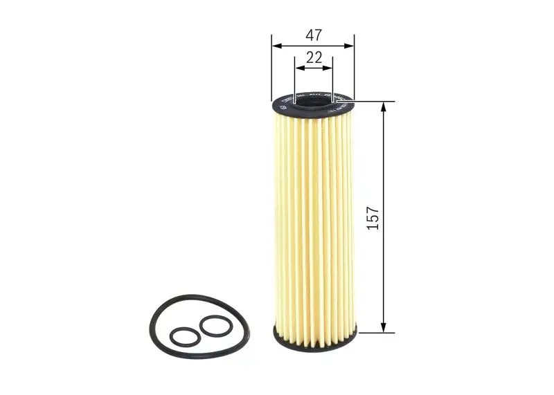 BOSCH Mercedes C180 W204, C200 W204, E250 C207 Yağ Filtresi Elemanı 47 mm