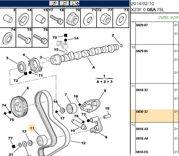 GATES Master Ducato 2.4D 2.5D Traffic 2.5D Eksantrik Gergi Rulmanı 64 mm Çap