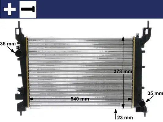 MAHLE Fiat Linea 1.4 ve 1.3 MultiJet 1.2 Su Radyatörü 540x378x23 mm