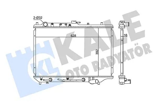 KALE Mazda 323 1.6 Su Radyatörü 635×392×30 mm Alüminyum