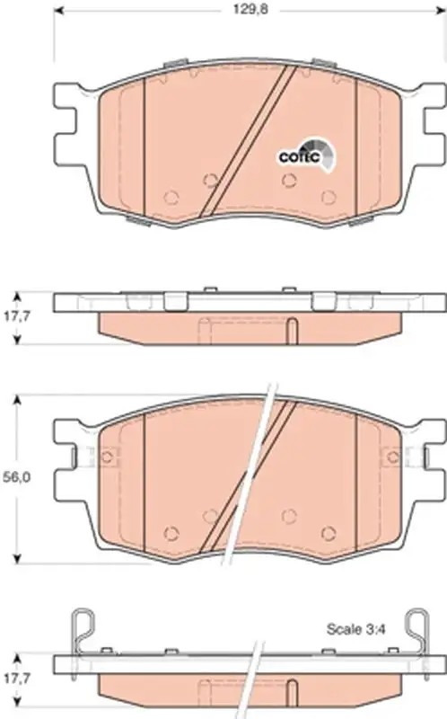 TRW Hyundai i20 1.4 Crdi Ön Fren Balatası 17,7 mm
