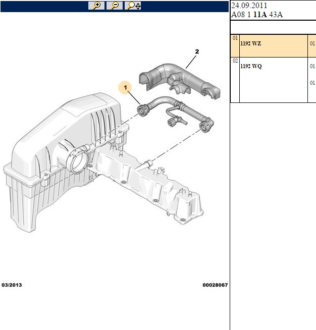 MOTOR BLOGU HAVA TAHLIYE HORTUMU P206 P207 P307 RESTYL C2 C3 C3