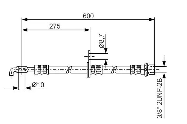 BOSCH Toyota Avensis ve Corolla 1.6-2.0 Ön Fren Hortumu 581 mm