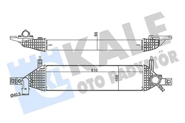 KALE Nissan Qashqai 1.6 dCi Turbo Radyatörü 610×158×64 mm