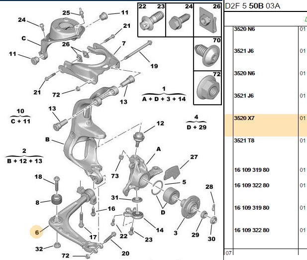 PSA Peugeot 407 2.0 & 2.0 Hdi Ön Aks Sol Salıncak