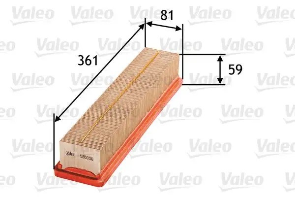 VALEO Dacia Sandero ve Renault Clio 1.2 Hava Filtresi 356 mm