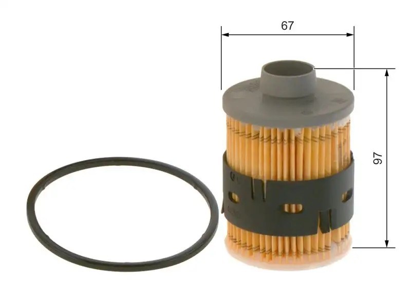 BOSCH Fiat Palio, Suzuki Splash 1.3 Ddis, Opel Corsa C 1.3 Cdti Yakıt Filtresi 67x12x100 mm