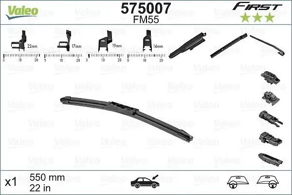 VALEO Audi A4 (<11/00), A4 Avant (<09/01) Silecek Süpürgesi 550 mm