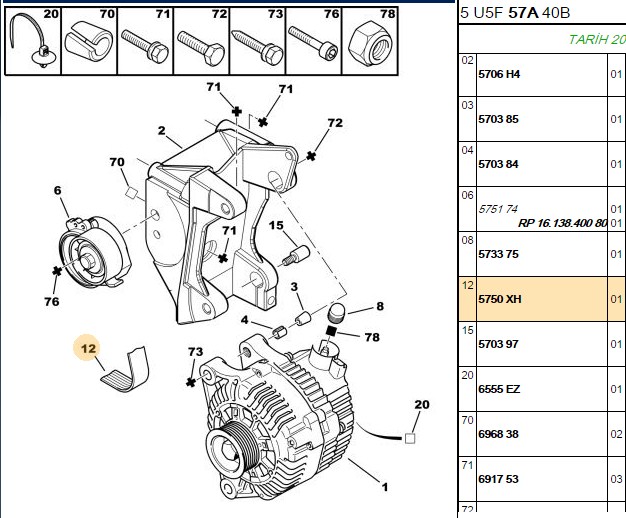Kanallı V Kayışı (Citroën Jumper I, Opel Movano A, Peugeot 307 Boxer, Renault 19)