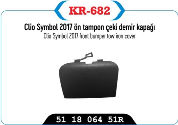 Kayaplastik On Tampon Çeki Demir Kapağı Clio Symbol 2017