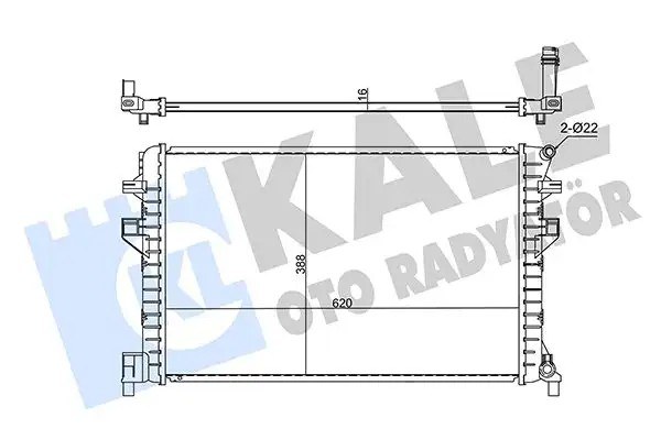 KALE Audi A3, Skoda Kodiaq ve Volkswagen Arteon Turbo Radyatör 620×388×16 mm