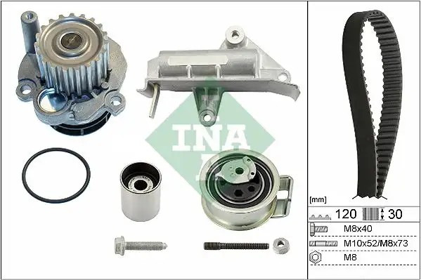 INA Audi A5 ve Volkswagen Caddy 1.9 Tdi Triger Seti 120 Diş 30 mm