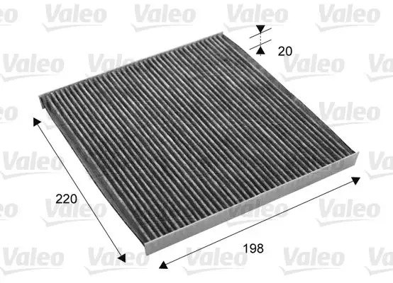 VALEO Toyota Avensis, Corolla ve Verso Aktif Karbonlu Polen Filtresi 219x200x20 mm