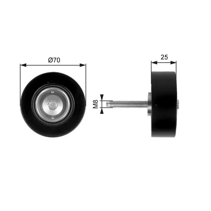 GATES Mazda Mx-5 1.5 ve 6 2.0 Alternatör Gergi Rulmanı 70 mm