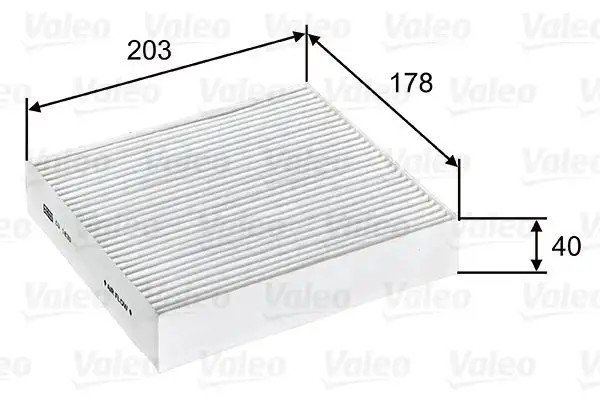VALEO Mitsubishi Colt Kabın Filtresi 203x178x40 mm
