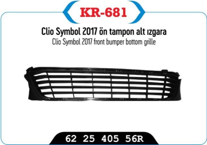 Kayaplastik On Tampon Alt Izgara Clio Symbol 2017