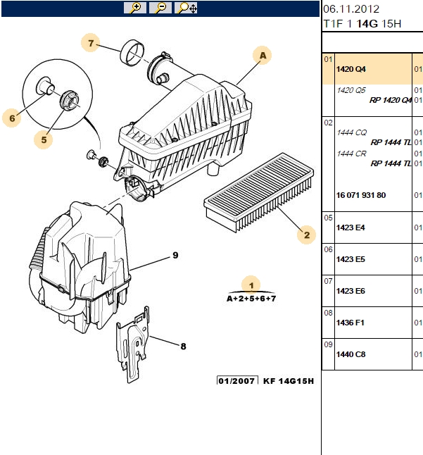 PSA Hava Filtre Kutusu, Peugeot P206 TU3A