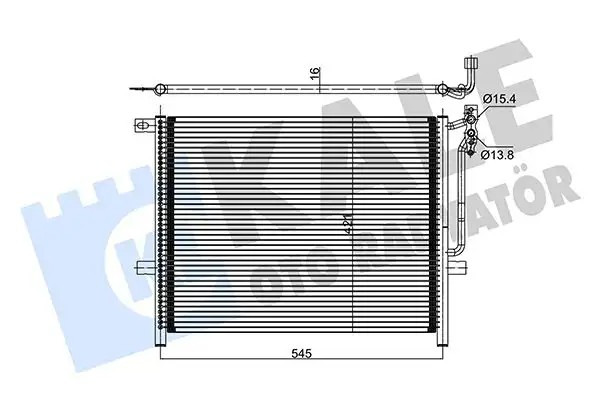 KALE BMW 320i E46 ve 318i E46 Klima Radyatörü 421x545x16 mm