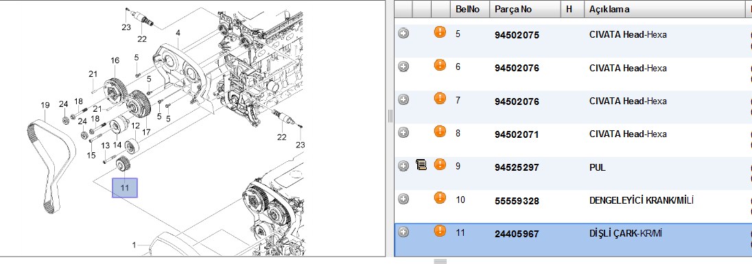 AKD Krank Diskli OPEL Insignia A Astra H A16XER A16LET A16XEP