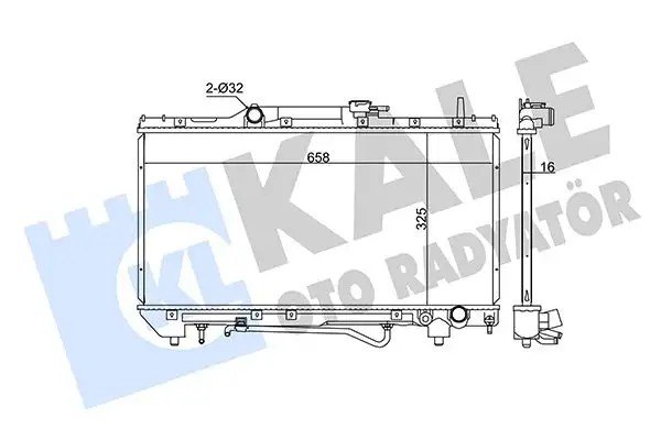 Kale Toyota Carina E 2.0 Radyatör 325 mm x 358 mm