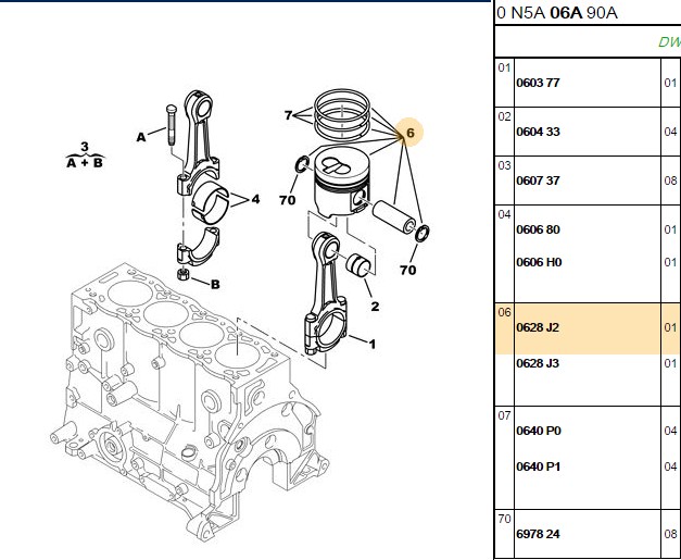 PISTON 82.20 mm (STD) PEUGEOT PARTNER EXPERT FIAT SCUDO CITROEN BERLINGO JUMPY 1.9 D DW8 DW8B (0.20 KISA)