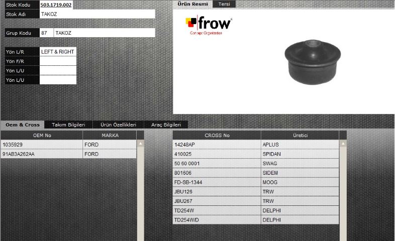 FROW Ford Escort 1.6 Ön Aks Altta Her İki Taraftan Salıncak Burcu