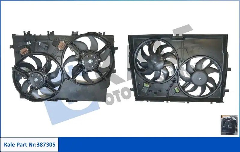 KALE Fan Motoru 12 V Çiftli Fan Dirençli