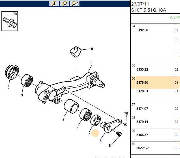 Bitapart Torsiyon Cubuk Levyesi Sol Peugeot 206