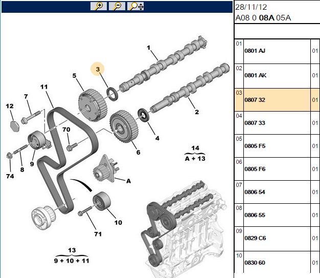 Eksantrik Keçe (Peugeot P106, P206, P207, P307 1.4 8V, 1.4 16V)