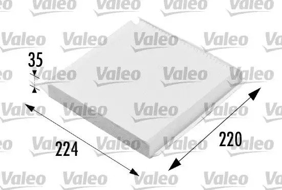 VALEO Citroen Xsara 1.6 ve Peugeot Partner 2.0 Hdi Partikül Polen Filtresi 224 mm
