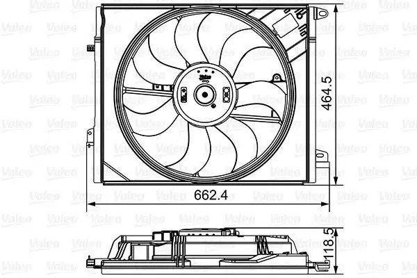 VALEO Renault Megane, Laguna, Scenic 240W Radyatör Fan Motoru
