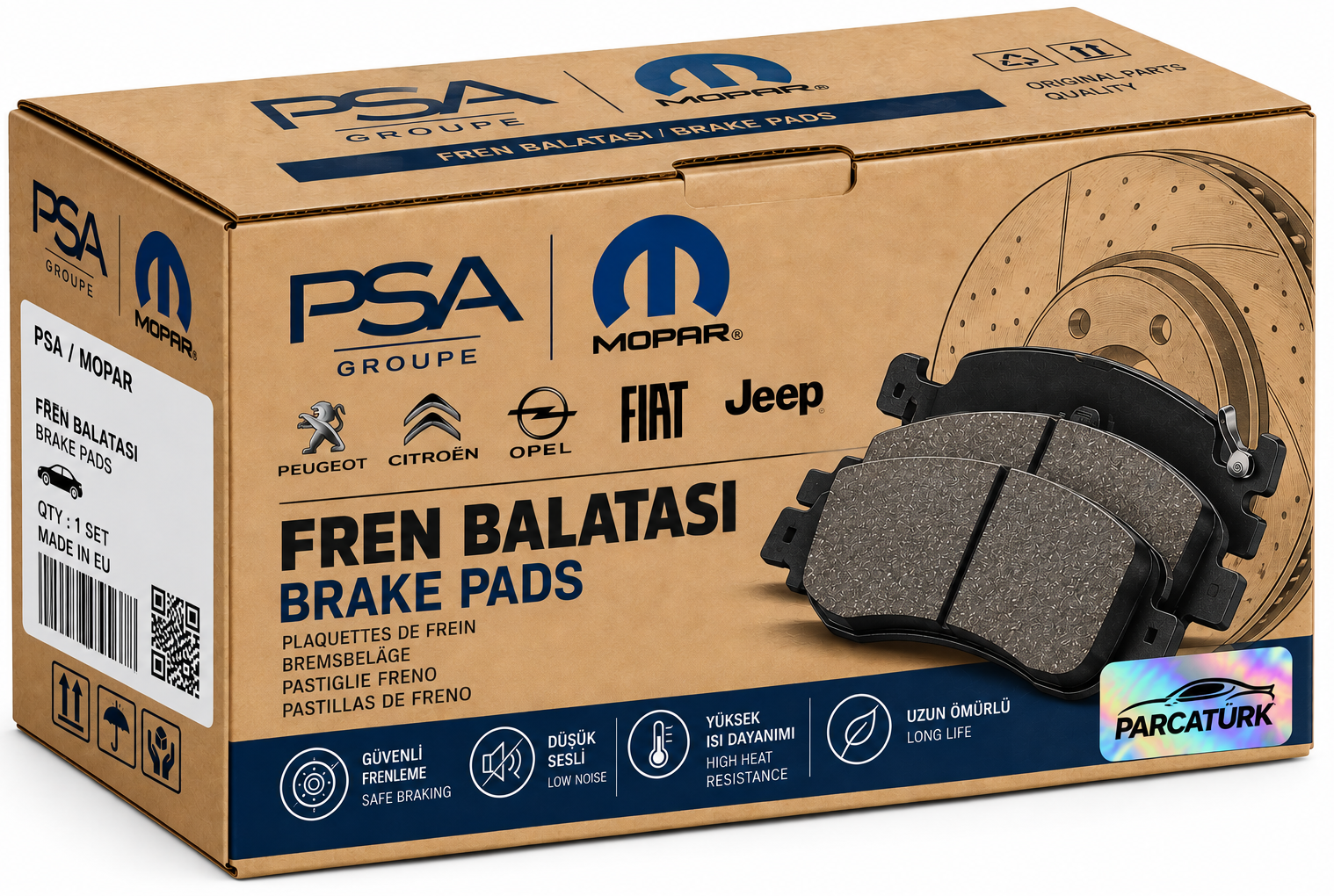 PSA Arka Fren Balata Takımı 308 Partner Tepee Berlingo