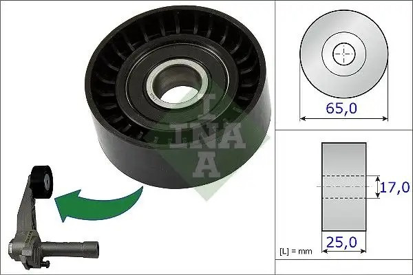 INA Peugeot 207 ve Citroen C4 Alternatör Gergi Rulmanı 531086610