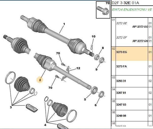 FEBI Aks Sağ Komple P407 C5 III (Disk Freze 28 IC Freze) 24 Boy