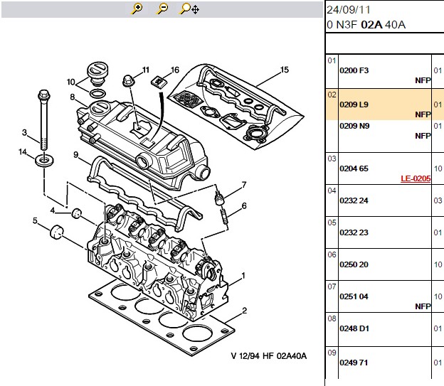 Silindir Kapak Contası 406 2.0 Turbo 96- RGX (XU10J OEM:0209J8)