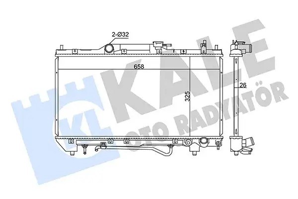 KALE Toyota Avensis 2.0 Su Radyatörü 325x658x26 mm