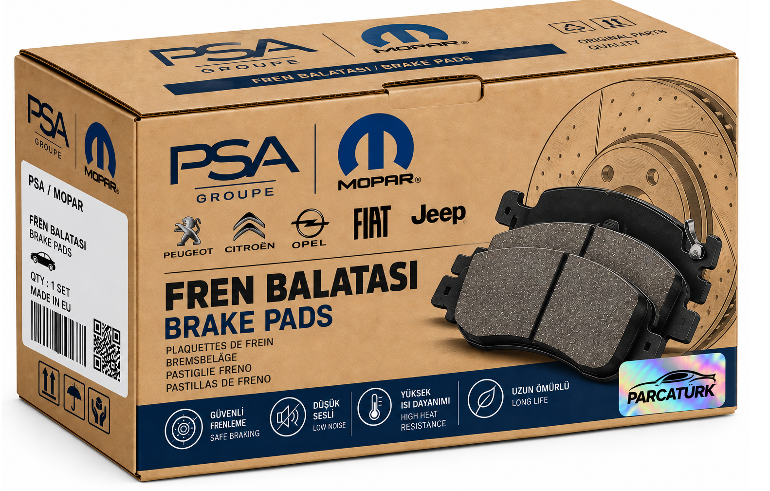 Arka Fren Balatası 137 mm (Boxer 06-, Manuel El Fren, ERP No 1675989880)