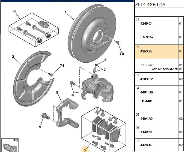 PSA Peugeot 407 2.0 ve Citroen C5 2.0 Hdi Arka Fren Balatası 86 mm