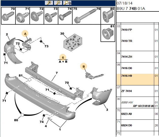 Frow Arka Tampon Braket Takımı (Peugeot Partner)