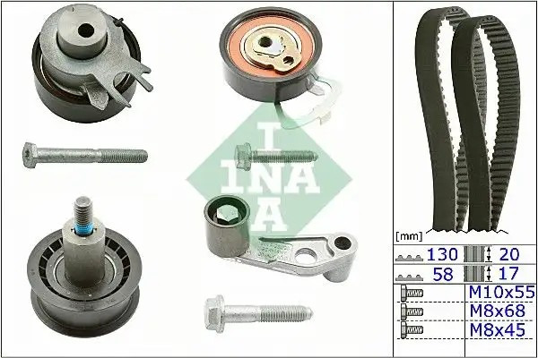 INA Seat Cordoba, Toledo, Skoda Fabia ve Volkswagen Polo 1.4 16V Triger Seti 130 Diş
